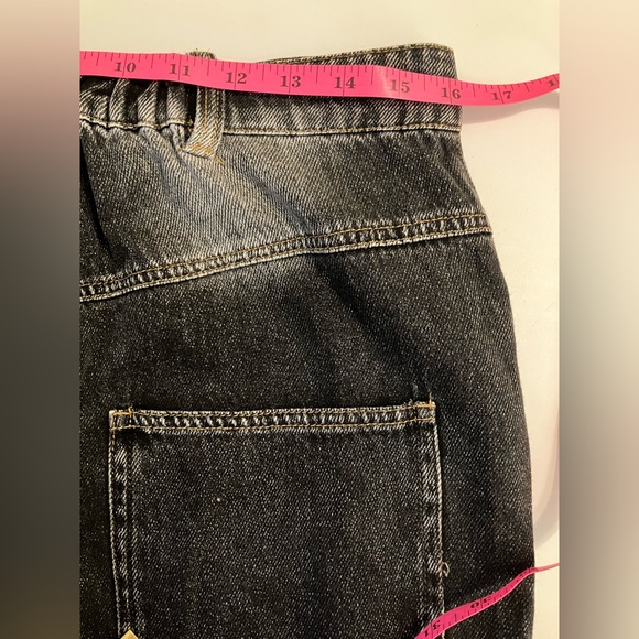 Talulah Wide Leg High Rise Soft Denim Barrel Jeans Pants Elastic Waist size 4-6 - Picture 11 of 14